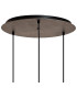 Yorktown 55cm Round 3 Light Pendant 20cm Almond Ribbed Glass Antique Silver/Matt Black Clear-7