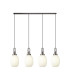 Yorktown 55cm Round 3 Light Pendant 20cm Almond Ribbed Glass Antique Silver/Matt Black Opal-3