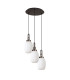 Yorktown 55cm Round 3 Light Pendant 20cm Almond Ribbed Glass Antique Silver/Matt Black Opal-4