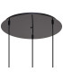 Yorktown 65cm Round 3 Light Pendant 30cm Globe Glass Black Chrome/Matt Black Smoked/Clear-8