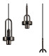 Yorktown 55cm Round 3 Light Pendant 20cm Almond Ribbed Glass Black Chrome/Matt Black Opal-8