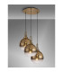 Yorktown 65cm Round 3 Light Pendant 30cm Globe Glass Brass Gold/Matt Black Brass Gold/Clear-3