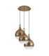 Yorktown 65cm Round 3 Light Pendant 30cm Globe Glass Brass Gold/Matt Black Brass Gold/Clear-4