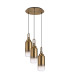 Yorktown 51cm Round 3 Light Pendant 16cm Cylinder Glass Brass Gold/Matt Black Brass Gold/Clear-4