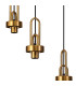 Yorktown 51cm Round 3 Light Pendant 16cm Cylinder Glass Brass Gold/Matt Black Brass Gold/Clear-9