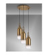 Yorktown 51cm Round 3 Light Pendant 16cm Cylinder Glass Brass Gold/Matt Black Brass Gold/Clear-10