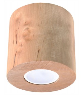 1 Light Surface Mounted Downlight Natural Wood, GU10 - 1