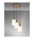 Yorktown 55cm Round 3 Light Pendant 20cm Tubular Ribbed Glass Brass Gold/Matt Black Opal-3