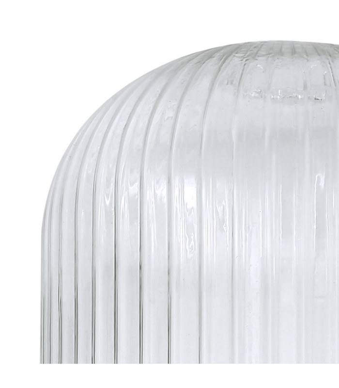 Yorktown 55cm Round 3 Light Pendant 20cm Tubular Ribbed Glass Brass Gold/Matt Black Clear-5