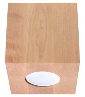 1 Light Surface Mounted Downlight Natural Wood, GU10 - 1
