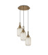 Yorktown 55cm Round 3 Light Pendant 20cm Tubular Ribbed Glass Brass Gold/Matt Black Champagne-4