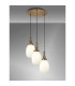 Yorktown 55cm Round 3 Light Pendant 20cm Almond Ribbed Glass Brass Gold/Matt Black Opal-3