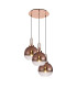 Yorktown 65cm Round 3 Light Pendant 30cm Globe Glass Copper/Matt Black Copper/Clear-1