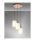 Yorktown 55cm Round 3 Light Pendant 20cm Tubular Ribbed Glass Copper/Matt Black Opal-3