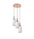 Yorktown 55cm Round 3 Light Pendant 20cm Tubular Ribbed Glass Copper/Matt Black Opal-4