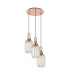 Yorktown 55cm Round 3 Light Pendant 20cm Tubular Ribbed Glass Copper/Matt Black Champagne-4