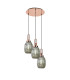 Yorktown 55cm Round 3 Light Pendant 20cm Almond Ribbed Glass Copper/Matt Black Smoked-1