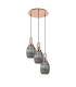 Yorktown 55cm Round 3 Light Pendant 20cm Almond Ribbed Glass Copper/Matt Black Smoked-4