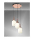 Yorktown 55cm Round 3 Light Pendant 20cm Almond Ribbed Glass Copper/Matt Black Opal-3