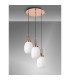 Yorktown 55cm Round 3 Light Pendant 20cm Almond Ribbed Glass Copper/Matt Black Opal-9
