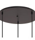 Yorktown 55cm Round 3 Light Pendant 20cm Almond Ribbed Glass Matt Black/Matt Black Champagne-7