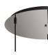 Yorktown 65cm 2m Round Pendant 3 x E27 Polished Nickel/Matt Black 30cm Pumpkin Shaped Ribbed Clear Glass-8