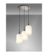 Yorktown 55cm Round 3 Light Pendant 20cm Tubular Ribbed Glass Polished Nickel/Matt Black Opal-3