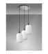 Yorktown 55cm Round 3 Light Pendant 20cm Tubular Ribbed Glass Polished Nickel/Matt Black Opal-9