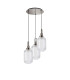Yorktown 55cm Round 3 Light Pendant 20cm Tubular Ribbed Glass Polished Nickel/Matt Black Clear-4