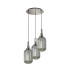 Yorktown 55cm Round 3 Light Pendant 20cm Tubular Ribbed Glass Polished Nickel/Matt Black Smoked-1