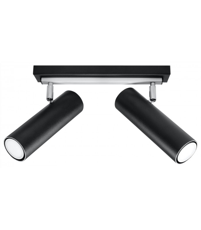 2 Light Spotlight Bar Black, GU10 - 1