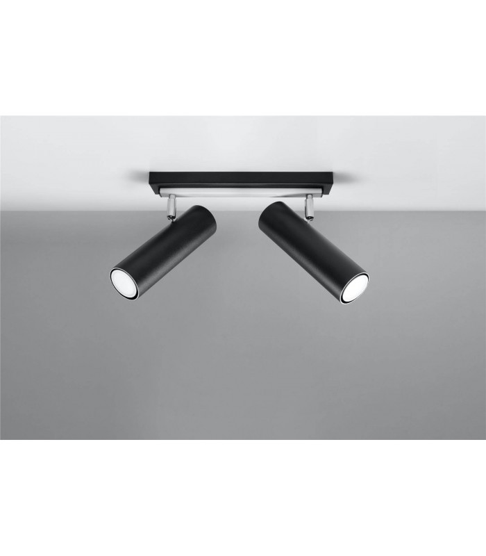 2 Light Spotlight Bar Black, GU10 - 2