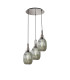 Yorktown 55cm Round 3 Light Pendant 20cm Almond Ribbed Glass Polished Nickel/Matt Black Smoked-1