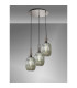 Yorktown 55cm Round 3 Light Pendant 20cm Almond Ribbed Glass Polished Nickel/Matt Black Smoked-3