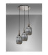 Yorktown 55cm Round 3 Light Pendant 20cm Almond Ribbed Glass Polished Nickel/Matt Black Smoked-9
