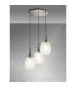 Yorktown 55cm Round 3 Light Pendant 20cm Almond Ribbed Glass Polished Nickel/Matt Black Champagne-3