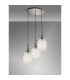 Yorktown 55cm Round 3 Light Pendant 20cm Almond Ribbed Glass Polished Nickel/Matt Black Champagne-10