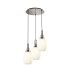Yorktown 55cm Round 3 Light Pendant 20cm Almond Ribbed Glass Polished Nickel/Matt Black Opal-1