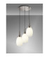 Yorktown 55cm Round 3 Light Pendant 20cm Almond Ribbed Glass Polished Nickel/Matt Black Opal-3