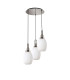 Yorktown 55cm Round 3 Light Pendant 20cm Almond Ribbed Glass Polished Nickel/Matt Black Opal-4