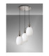 Yorktown 55cm Round 3 Light Pendant 20cm Almond Ribbed Glass Polished Nickel/Matt Black Opal-9