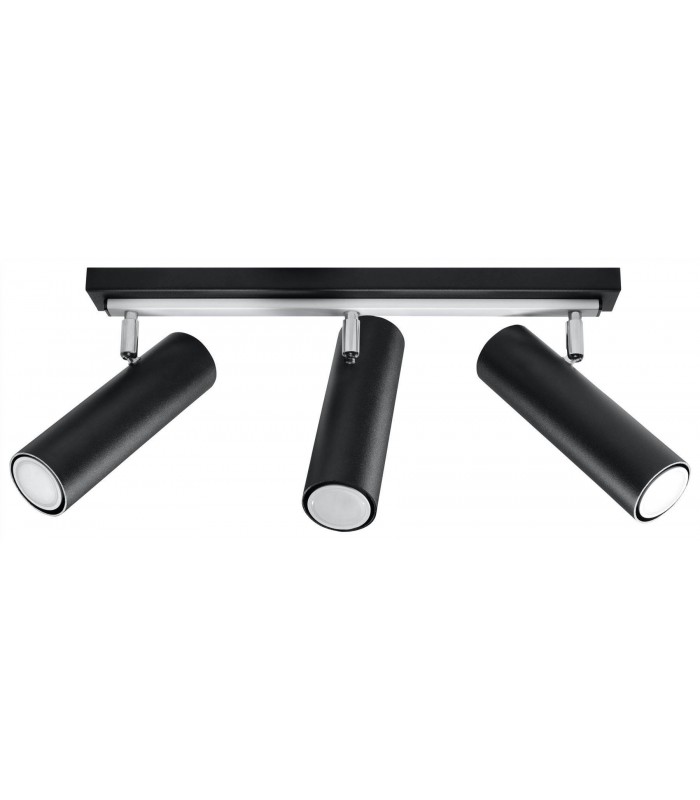 3 Light Spotlight Bar Black, GU10 - 1
