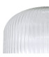 Yorktown 55cm 2.5m Round Pendant 5 x E27 Polished Nickel/Matt Black 20cm Pumpkin Shaped Ribbed Clear Glass-5