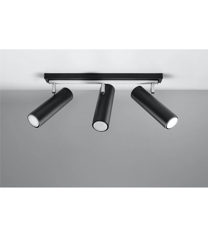 3 Light Spotlight Bar Black, GU10 - 3