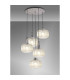 Yorktown 75cm 2.5m Round Pendant 5 x E27 Pewter/Matt Black 30cm Pumpkin Shaped Ribbed Champagne Glass-3