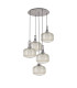 Yorktown 75cm 2.5m Round Pendant 5 x E27 Pewter/Matt Black 30cm Pumpkin Shaped Ribbed Champagne Glass-4