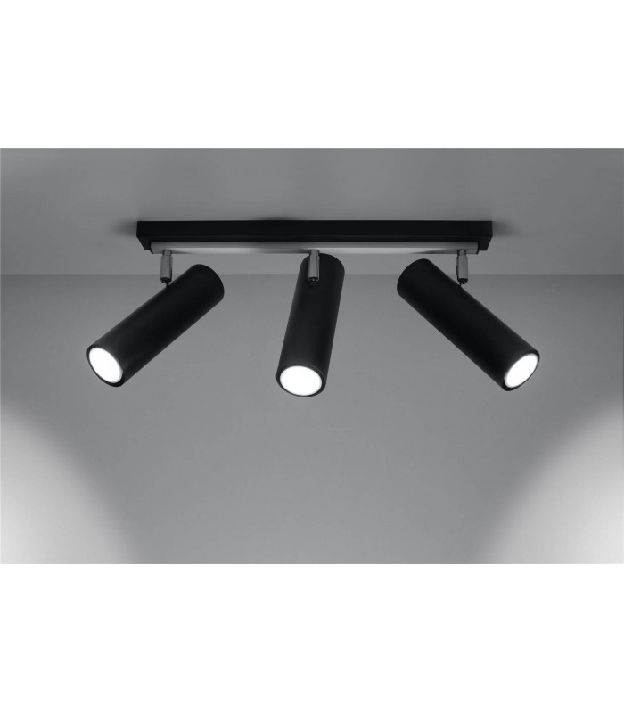 3 Light Spotlight Bar Black, GU10 - 4