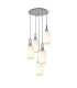Yorktown 65cm Round 5 Light Pendant 20cm Tubular Ribbed Glass Aged Pewter/Matt Black Opal-1