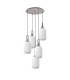 Yorktown 65cm Round 5 Light Pendant 20cm Tubular Ribbed Glass Aged Pewter/Matt Black Opal-4