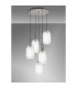 Yorktown 65cm Round 5 Light Pendant 20cm Tubular Ribbed Glass Aged Pewter/Matt Black Clear-3